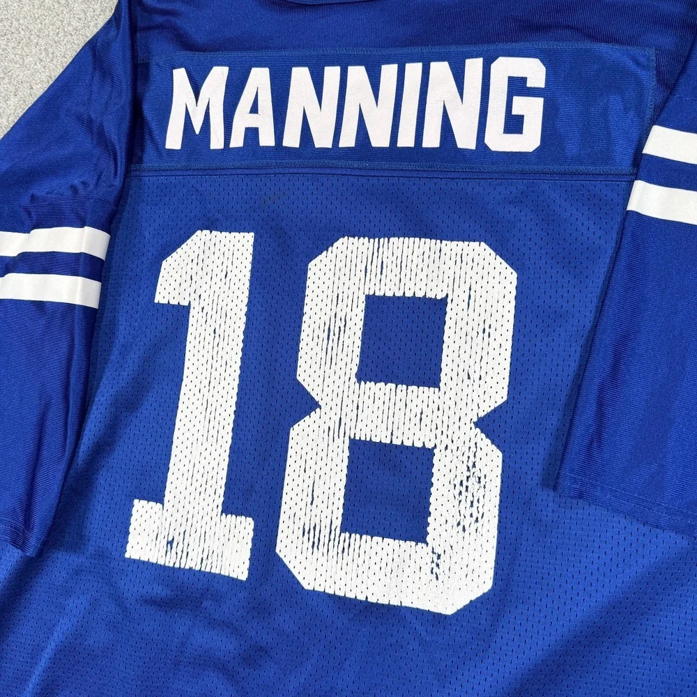 Indianapolis Colts Peyton Manning‎ Jersey Logo Athletic Mens Blue Vintage 2XL