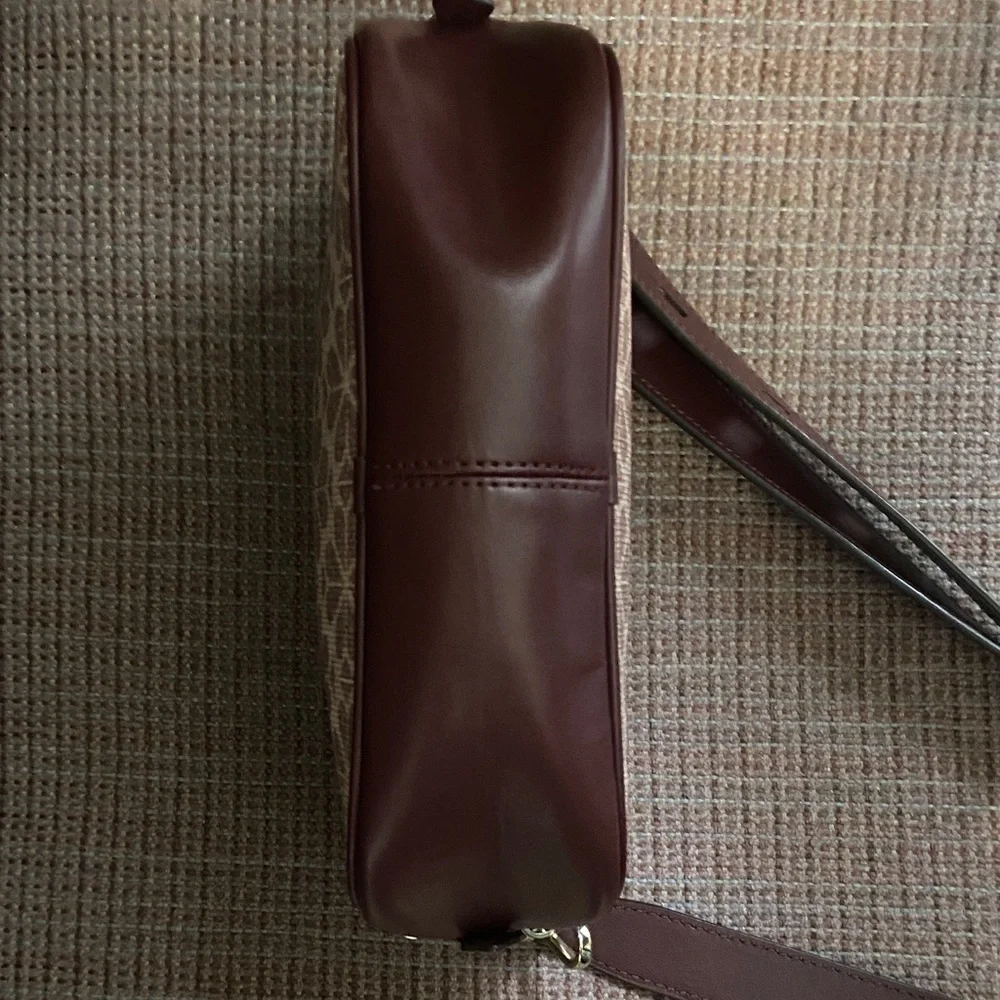 Kate Spade Burgundy and Tan Crossbody Bag