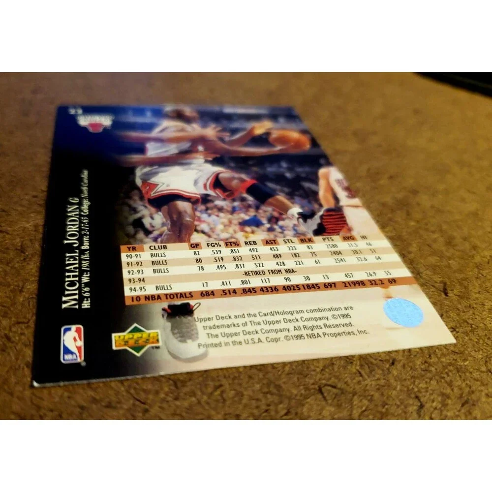 VTG. 1995-96 Upper Deck MICHAEL JORDAN NBA Basketball Card #23 CHICAGO BULLS HOF