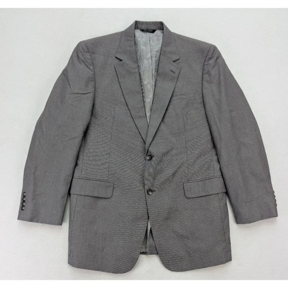 Jos. A. Bank Men's Blazer Jacket Sport Coat Size 44L Gray Pinstripe