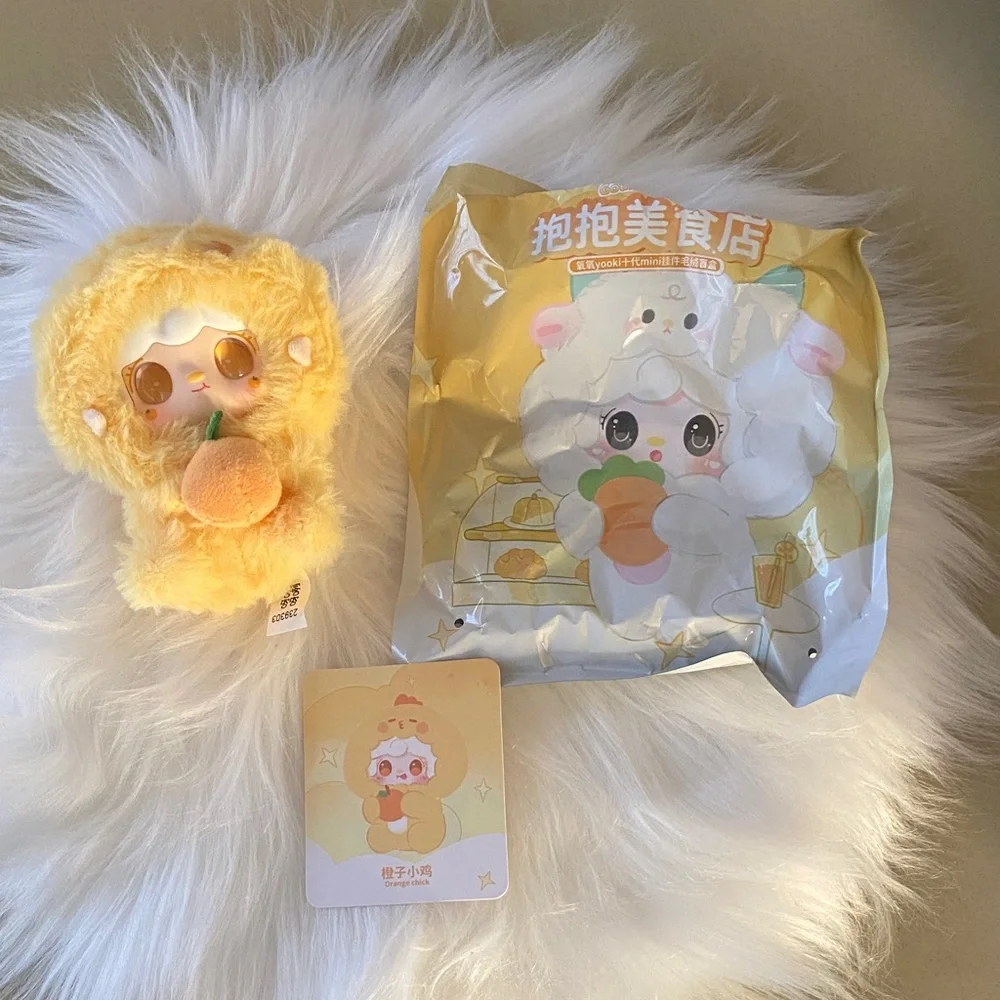 Yooki gourmet restaurant series confirmed plush vinyl keychain/ orange chick