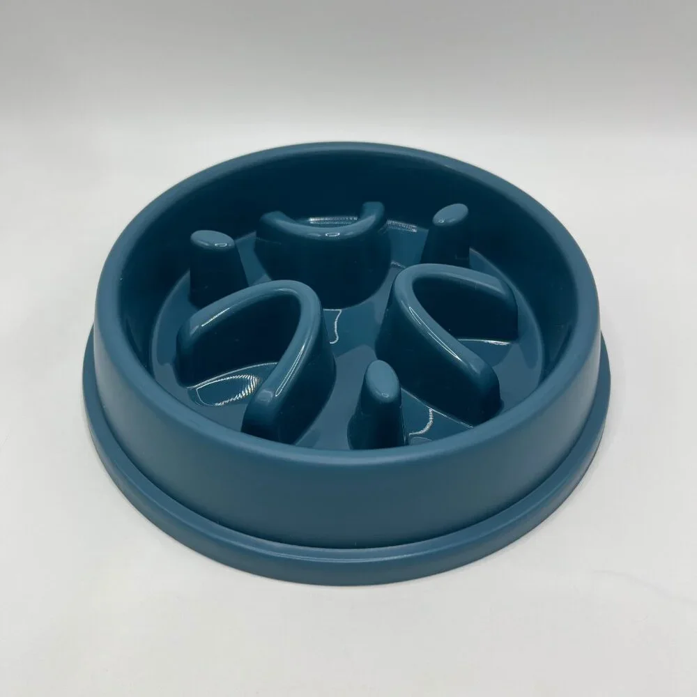 Pet Round Slow Feeder Bowl, Silicone Licking Mat, Anti-Slip & Anti-Tip