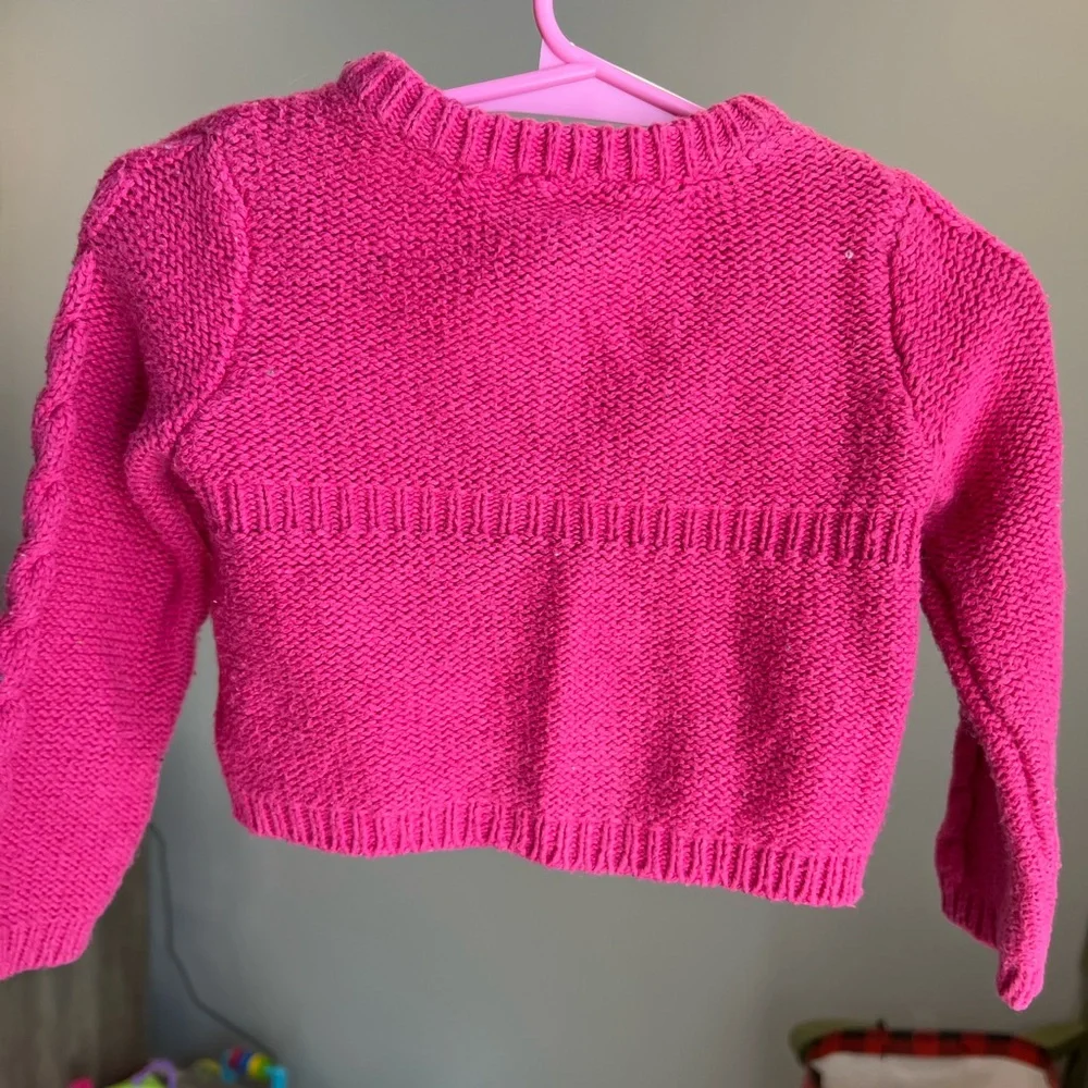 The Children's Place Pink Floral Stitched Cardigan Size 18 months GUC
