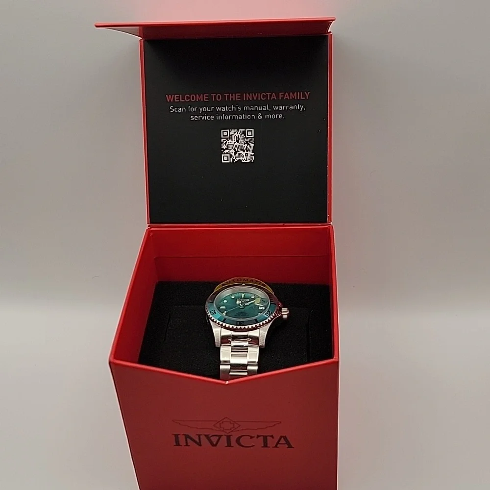 NWT 49910 Invicta Pro Diver Forge Stainless Automatic Mens Watch 40mm Aqua RARE