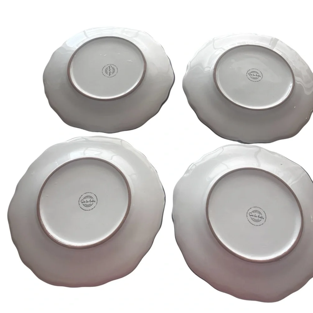 Sur La Table Butterfly Salad Plates Four Hand Painted