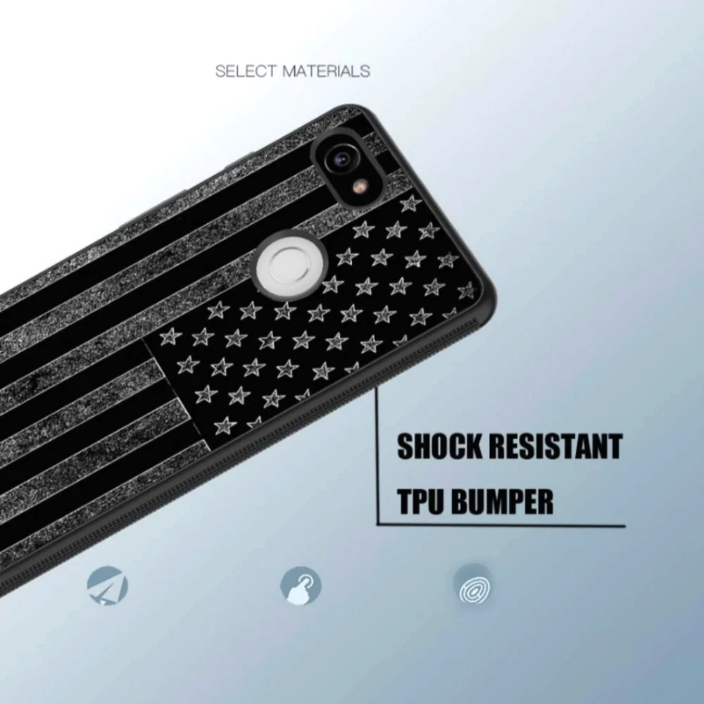 USA Flag Slim Anti-Scratch TPU Shockproof Protective Cover for Google Pixel 3a
