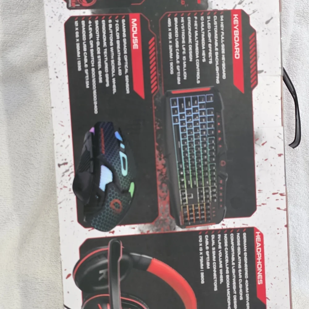 Gaming Keyboard and Mouse Combo - Black