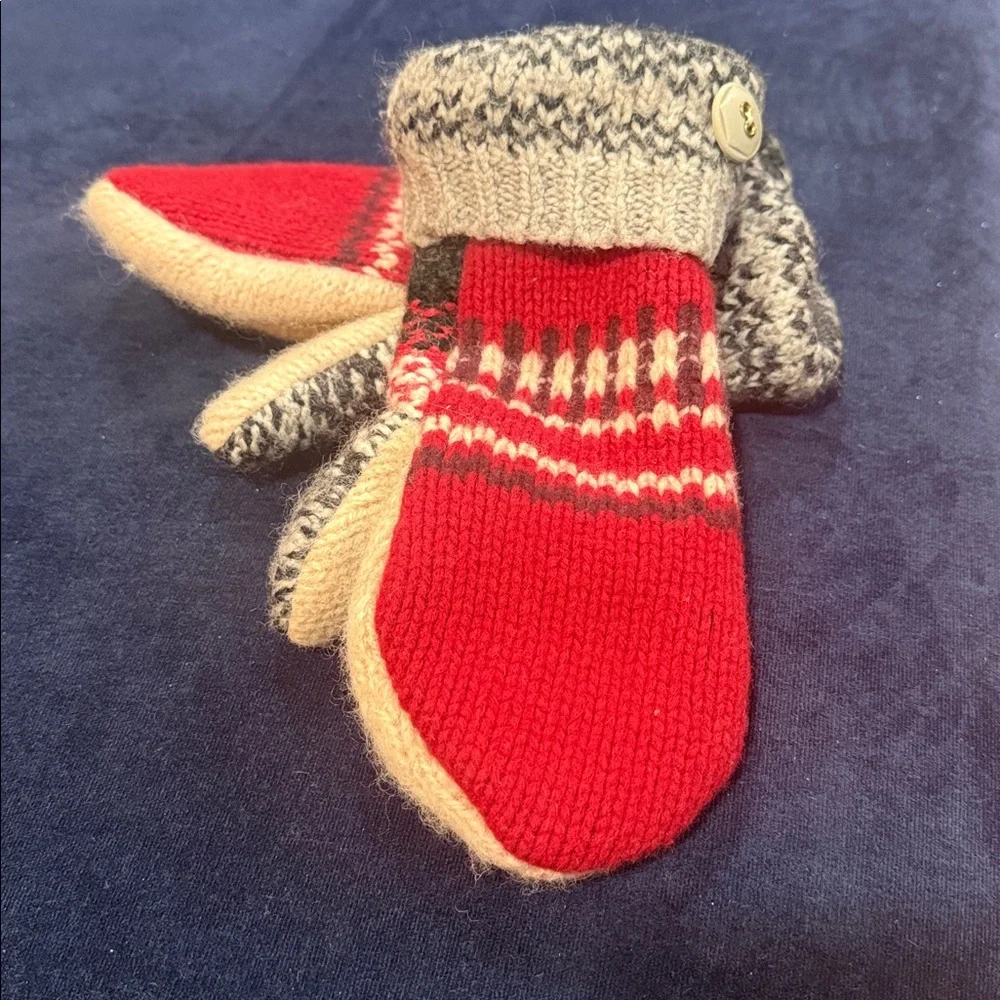 Handmade Knit Sweater Mittens