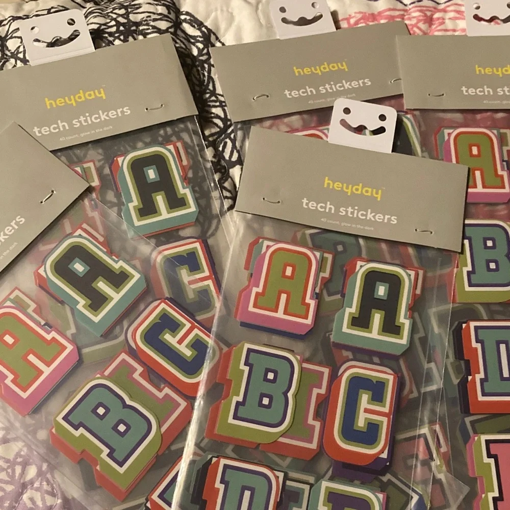 Heyday Vibrant Alphabet Tech Stickers set of 5pk