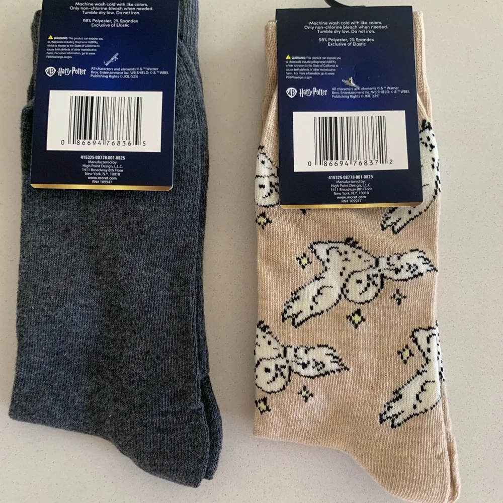 NWT Harry Potter themed Set of Two Pairs of Socks