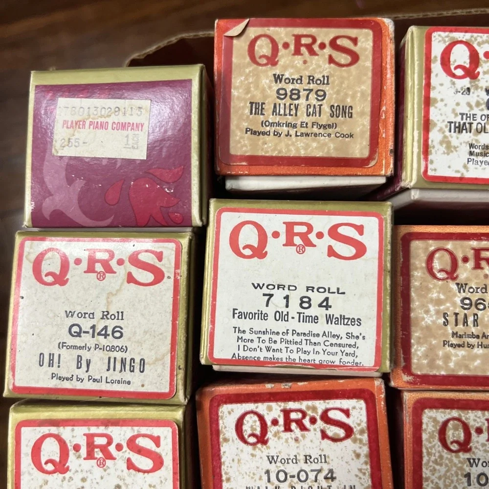Vintage Player Piano‎ Music Rolls Lot of 35