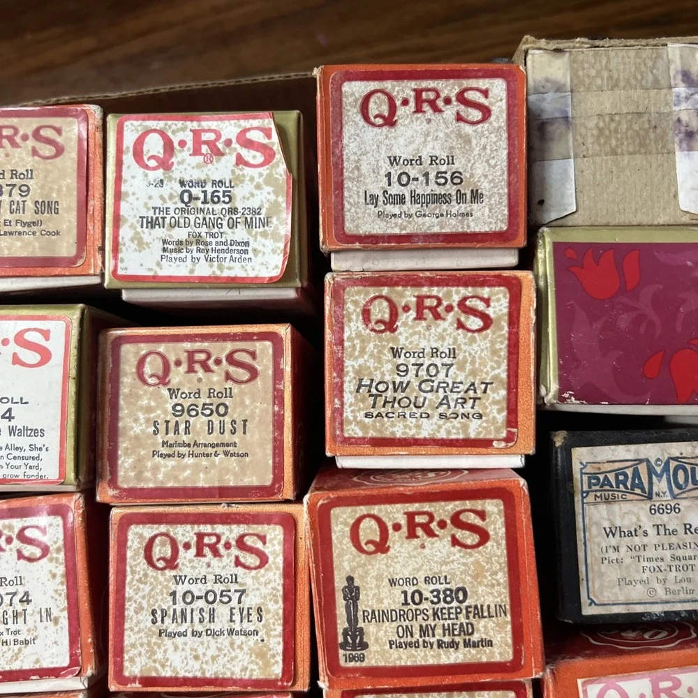 Vintage Player Piano‎ Music Rolls Lot of 35