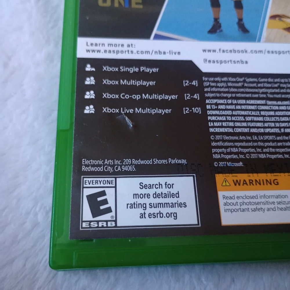 NBA Live 18 Xbox One Ser X BACKWARD COMPATIBLE Video game