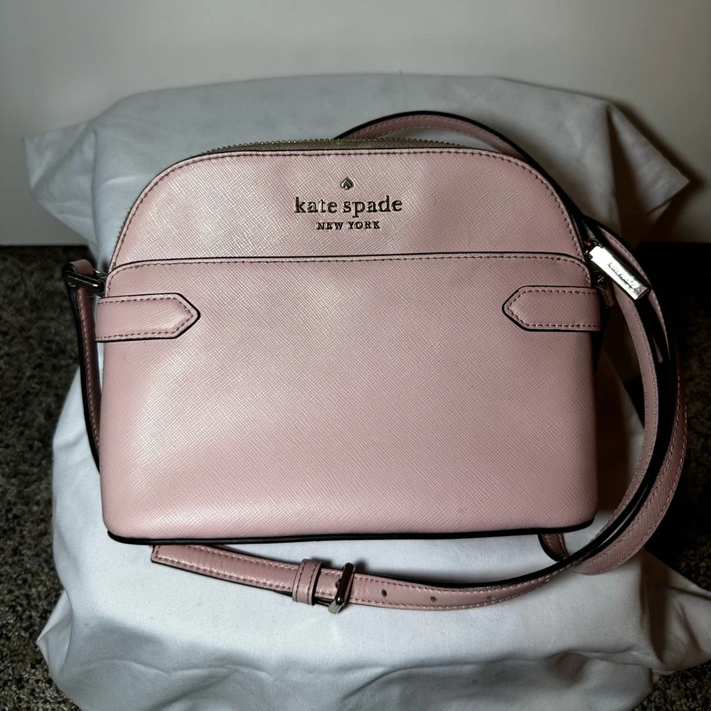 Kate Spade Pink Blush Leather Crossbody Dome Bag