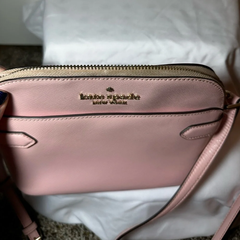 Kate Spade Pink Blush Leather Crossbody Dome Bag