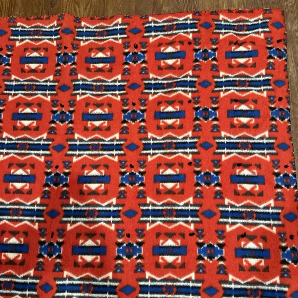 Vintage 90s‎ RARE Southwestern Navajo Blanket Reversible Colorful 70x53