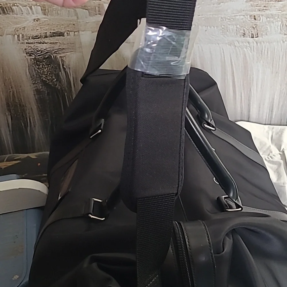 Calvin Klein designer oversized classic black tote travel duffle bag
