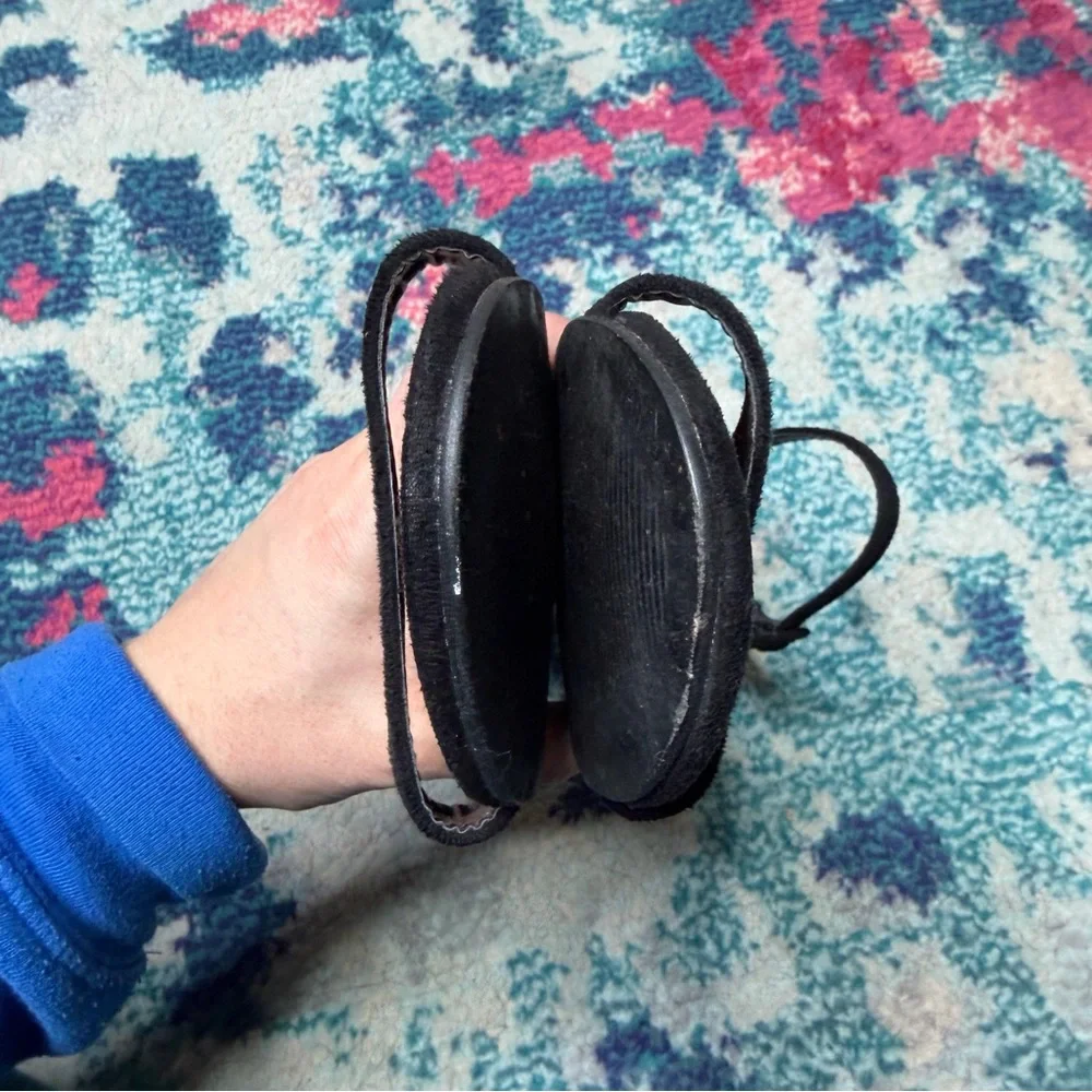 Lulus Darryian Black Suede Ankle Strap Sandals