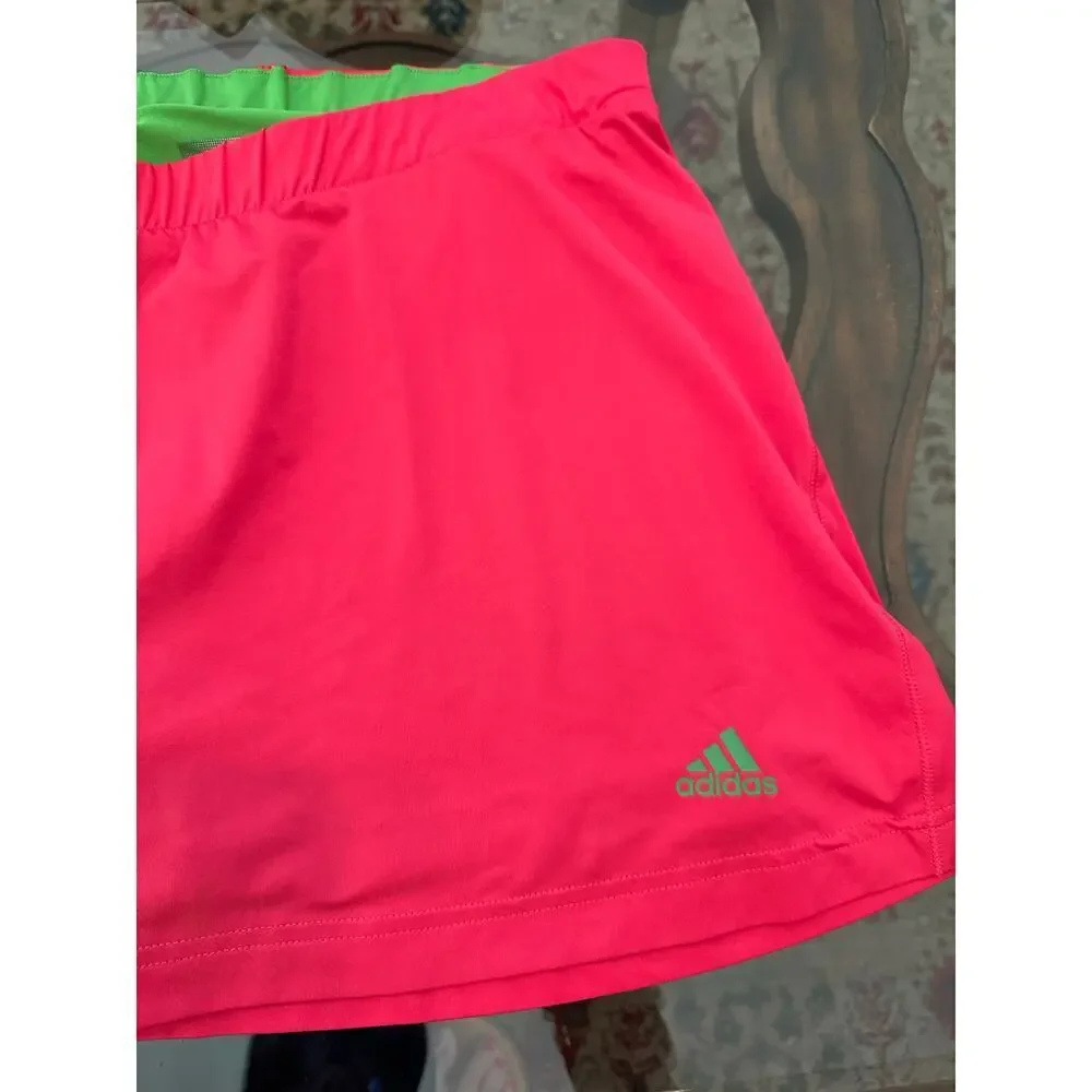 Adidas Women's Pink Green Barricade Tennis Shorts Size Large