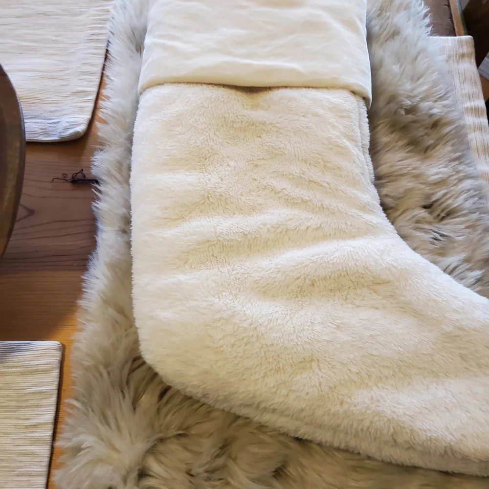 3 Pottery Barn Faux Fur Stockings