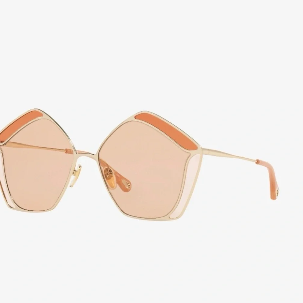 Full Inclusion Elegant Chloe  Gold and Peach Sunglasses