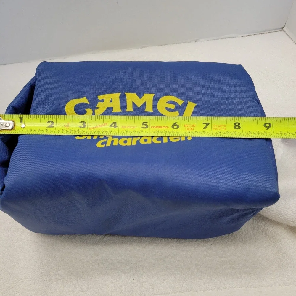 Vtg 90's Smooth Character Camel Cigarettes Kool Pak Handl Hook & Loop Bag Blue