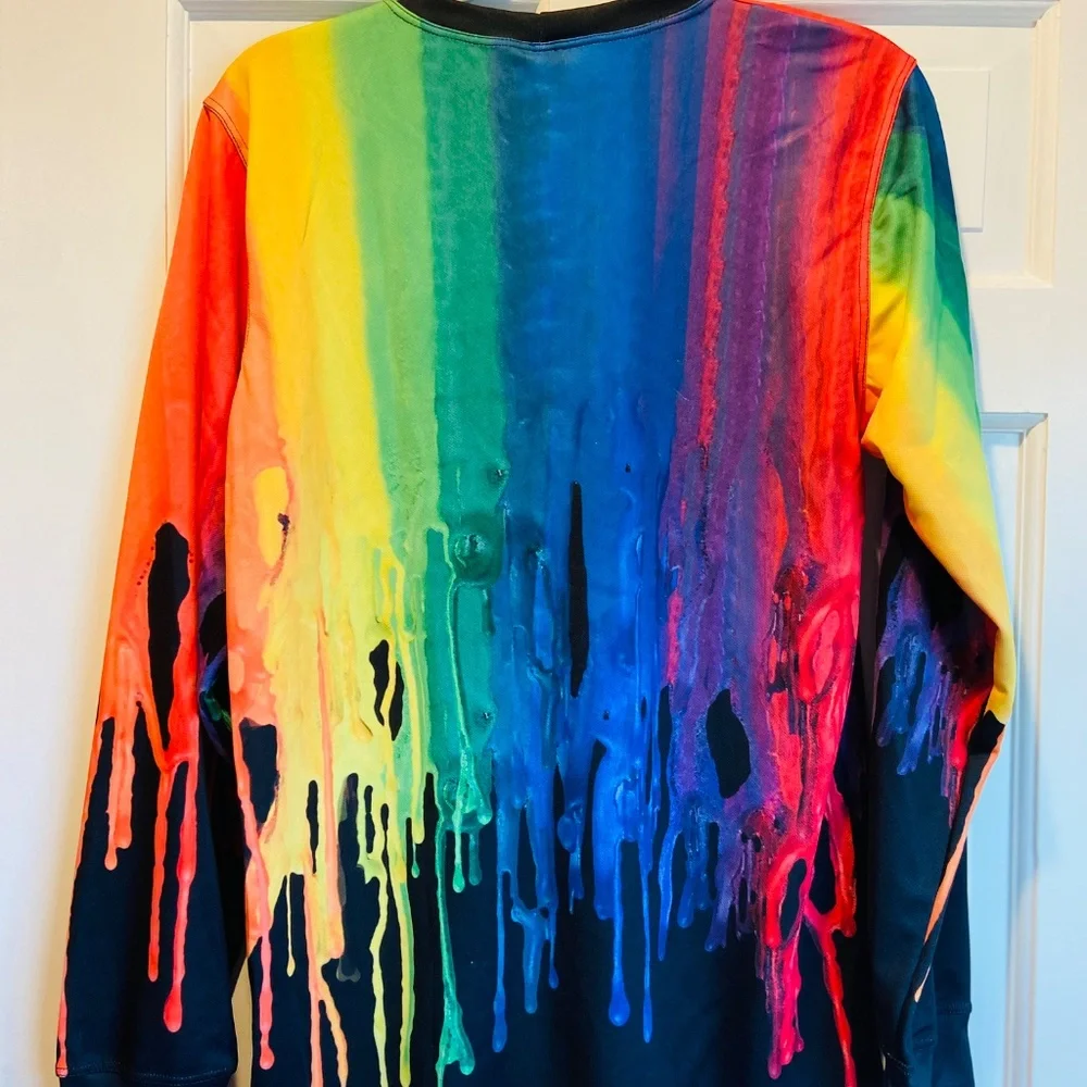 Just For Kix Alexandra Collection Paint Drip Long Sleeve Tee (Adult Medium)