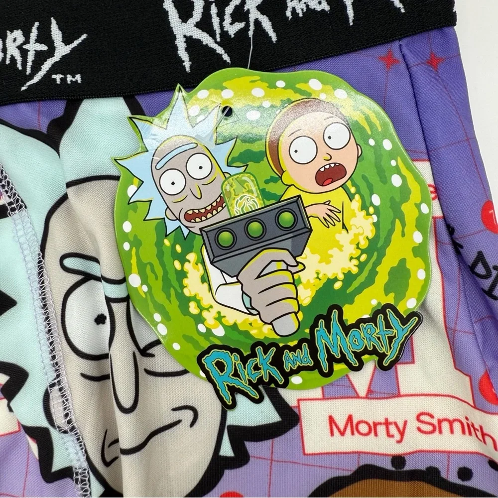 Rick and Morty Boxer Briefs Mens Size Medium Underwear Purple Pickle Rick New