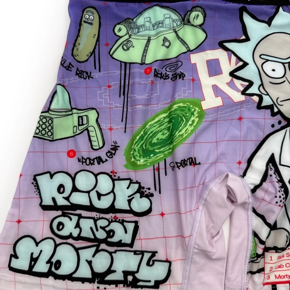 Rick and Morty Boxer Briefs Mens Size Medium Underwear Purple Pickle Rick New