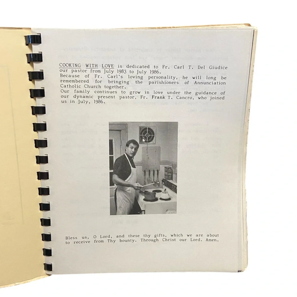Cooking With Love 1986 SB Cookbook by Catholic Ladies Society Albemarle NC