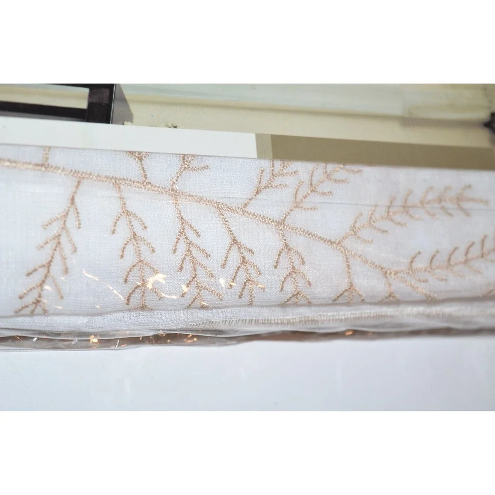 Habitat Hydrangea Rod Pocket Curtain Panel Window 54 x 84 in White New 1 panel