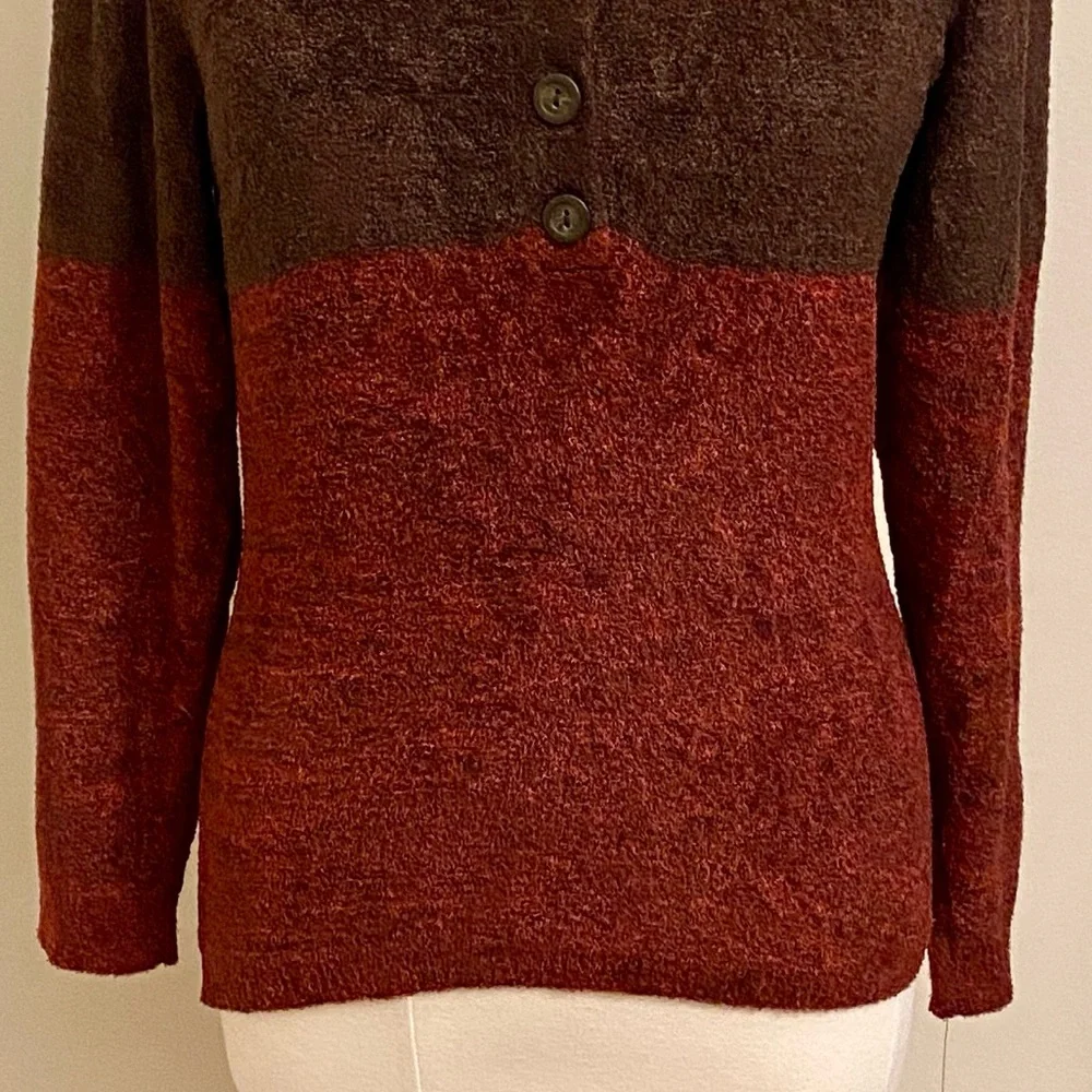 Woolrich Women’s StillCreek Red Brown Mock Neck Long Sleeve Casual Sweater SZ M