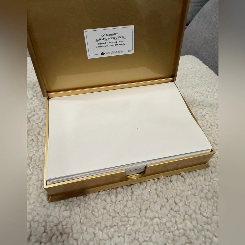 Vintage Otogiri‎ Japanese Memo Box Canadian Geese Gold Tone Wood Box