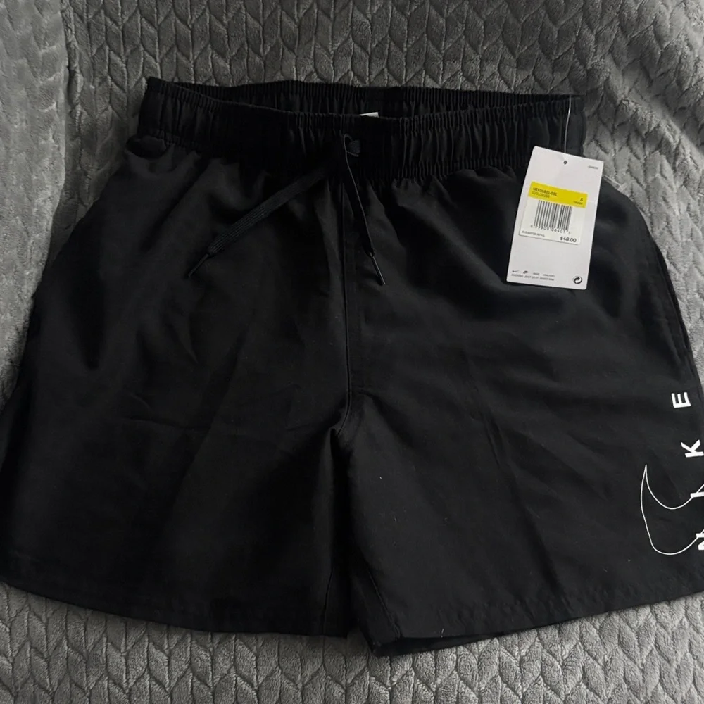 Nike Black Swim Trunks with Logo