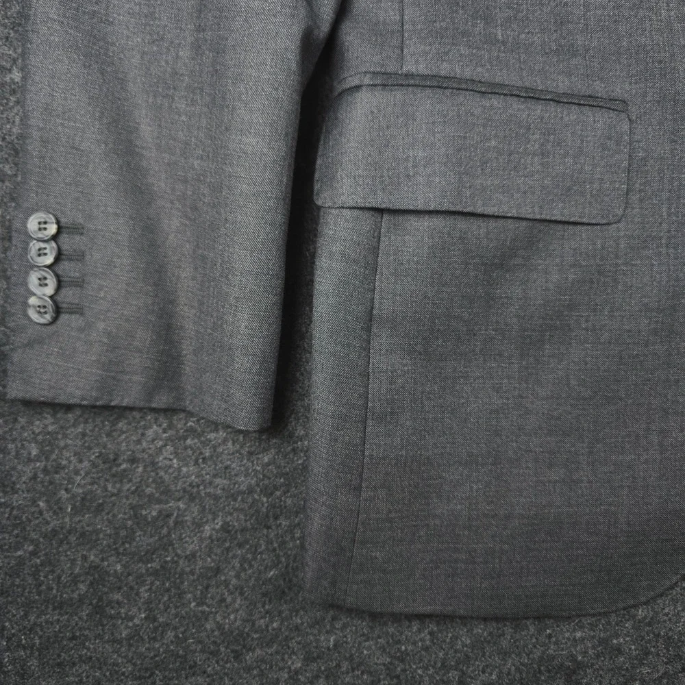 Suitsupply Mens Gray Wool Blazer Jacket Vitale Barberis Canonico Super 110 Sz 41
