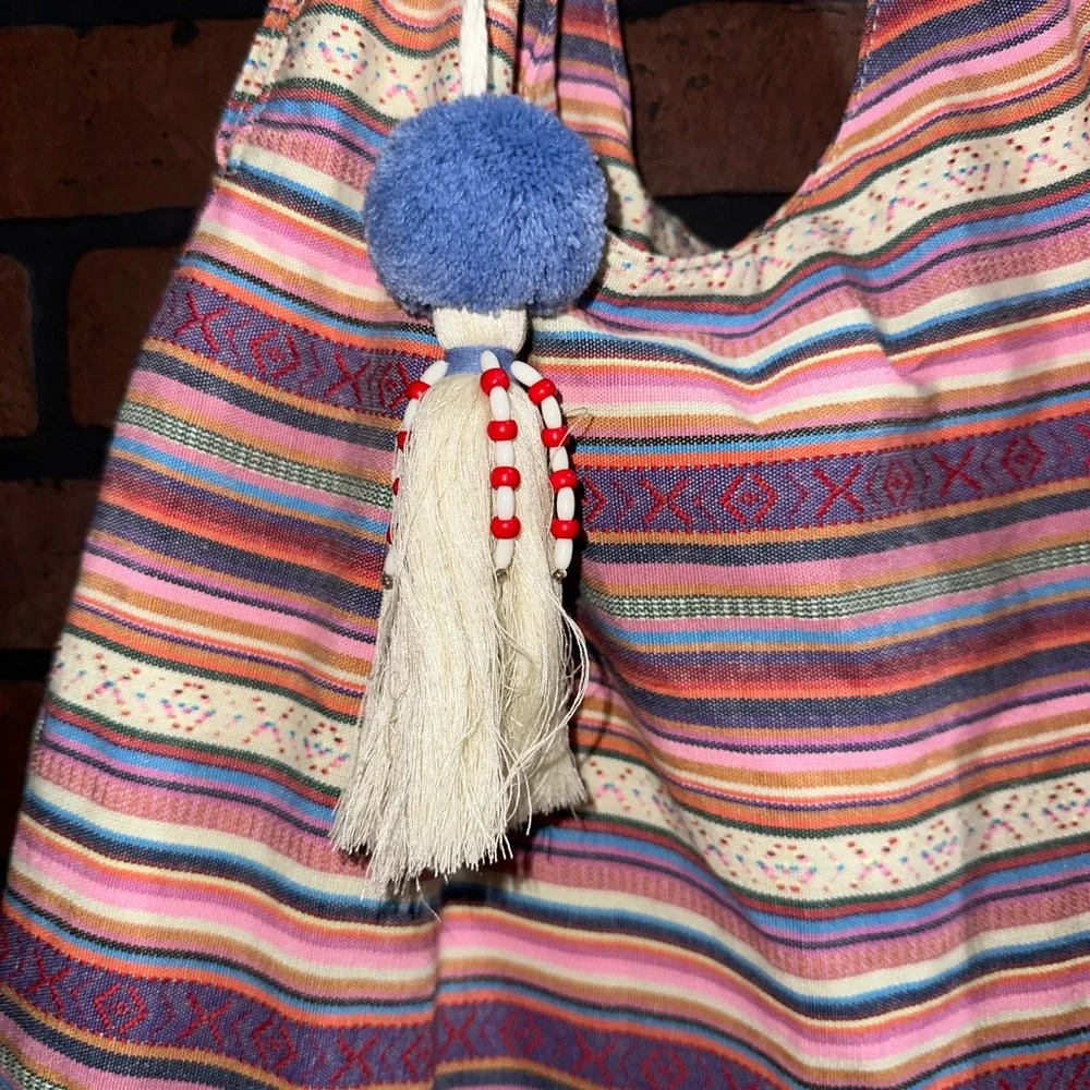 Colorful Striped Women's Bag