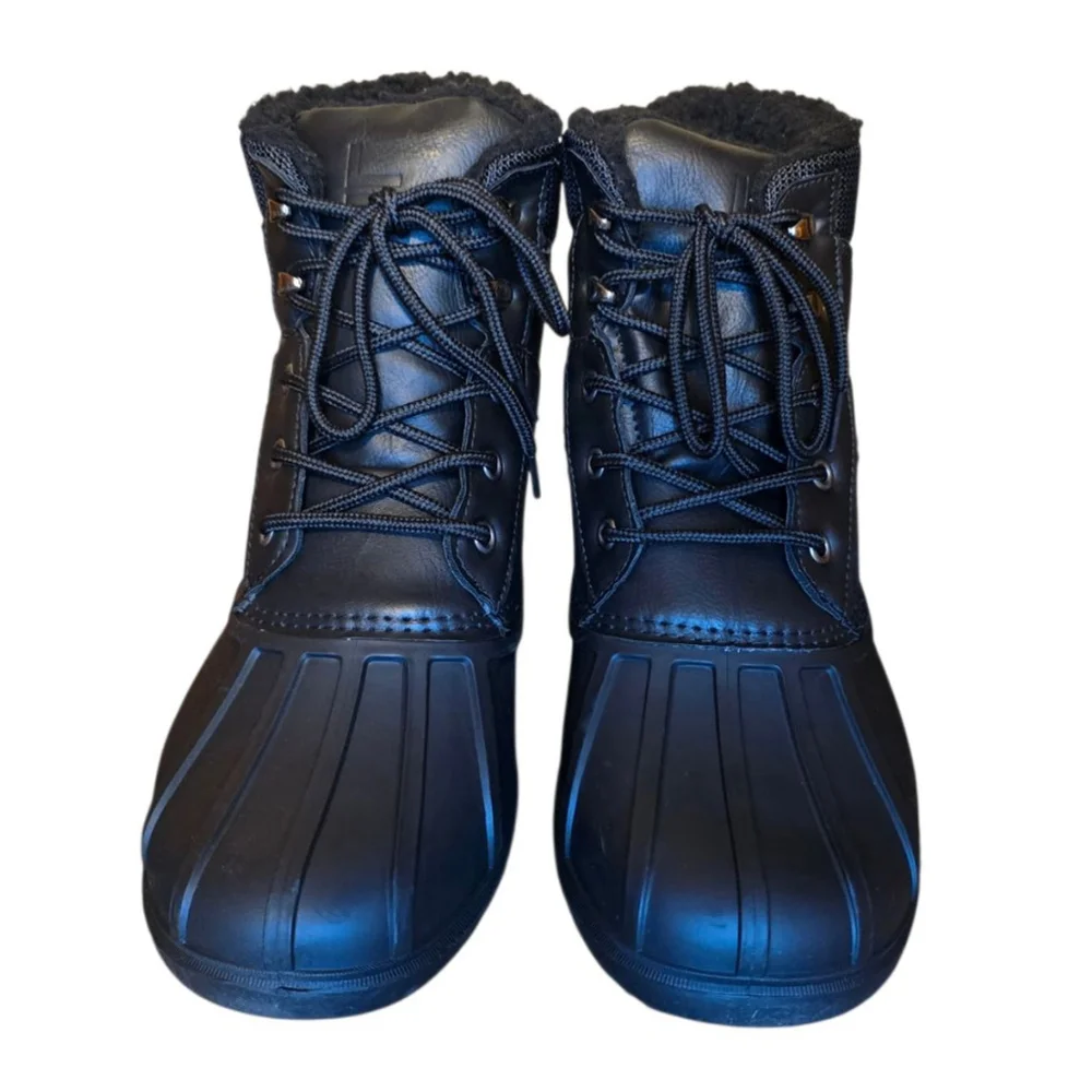 NWT Men's London Fog Black Aspen Duck Boots 10M Outdoors Fishing Hunting