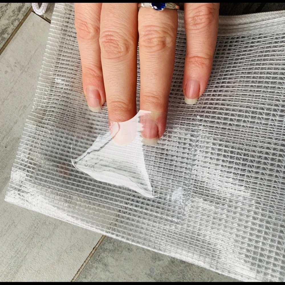 1-2-3pcs Clear Checked TSA Approved Traveling Zip Pouch Mini Hand Bag