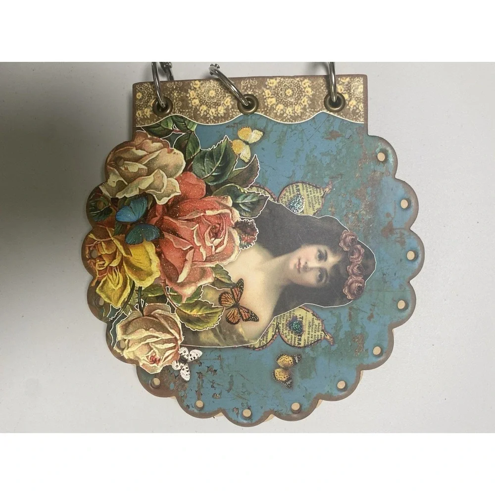 Victorian Fairy Notebooks Scratch Pads Heavy Duty Wooden Lovely Ladies Floral