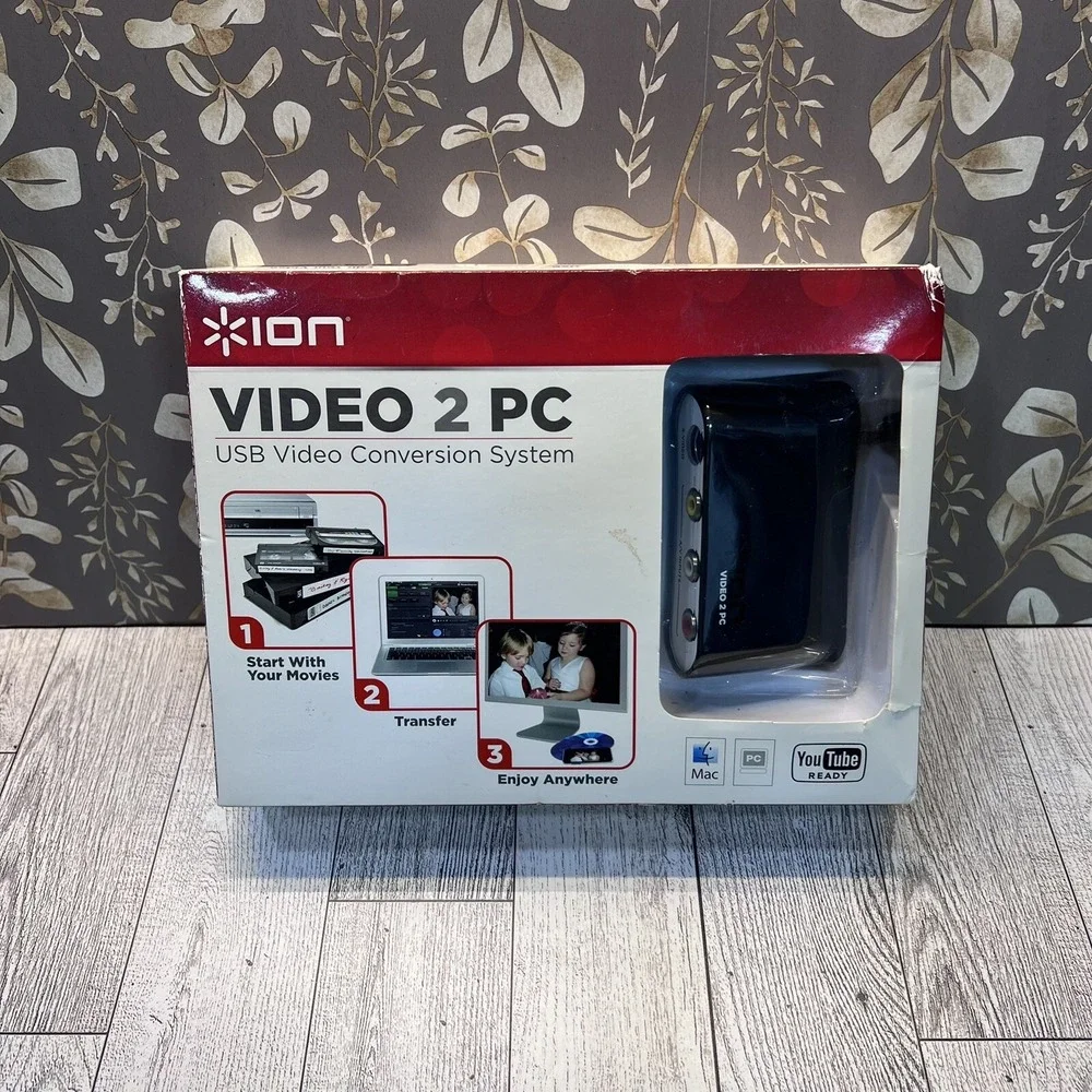 ION Video 2 PC VHS VCR to Computer USB Video Conversion System Transfer Movies