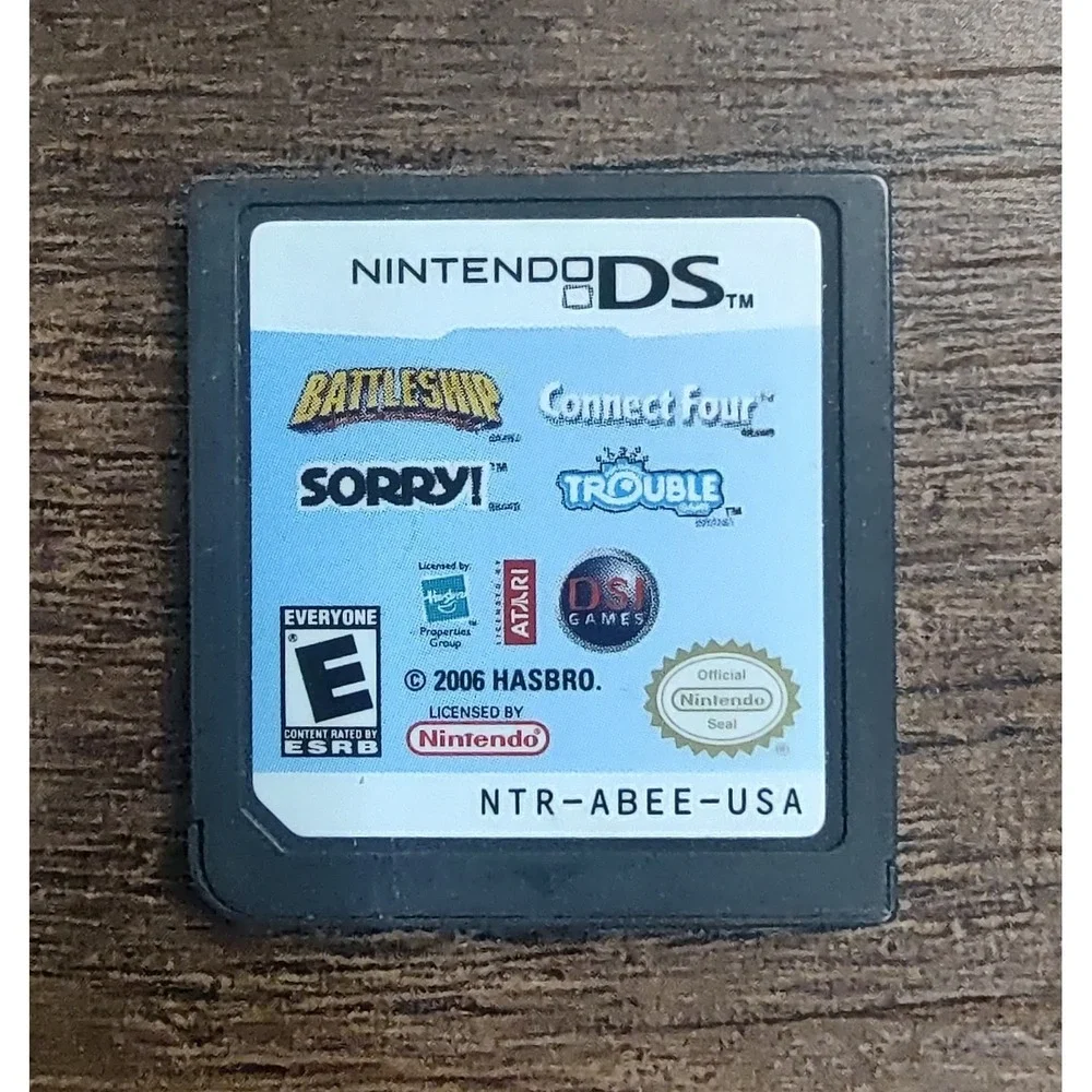 Battleship Connect Four Sorry! Trouble (Nintendo DS) Cartridge Only B14