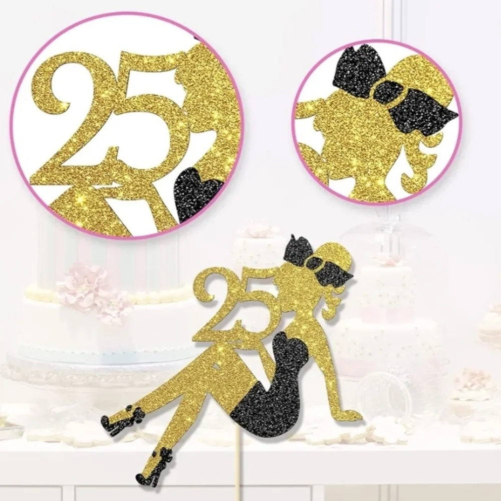 25th Birthday Cake Topper