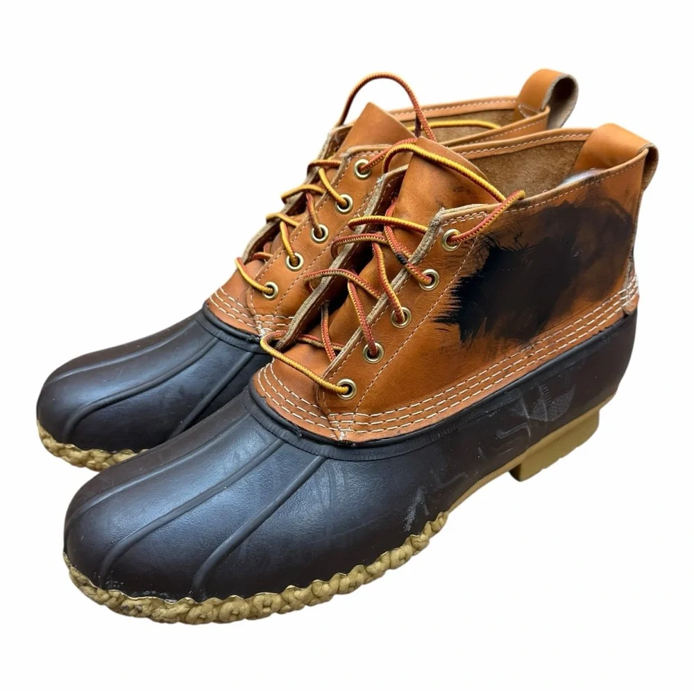 LL Bean Men's size 13 Brown and Tan Duck Boots