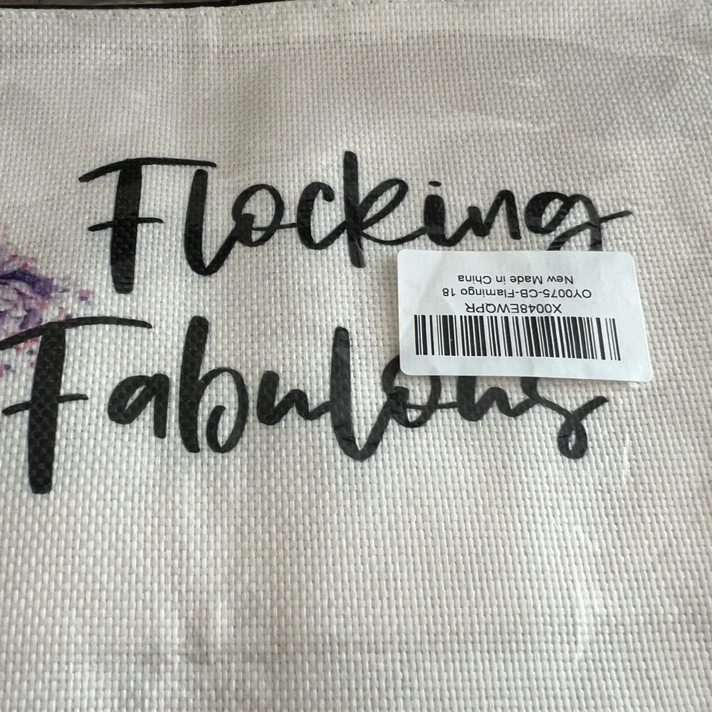 Flocking Fabulous Flamingo Zippered Cosmetic Bag‎ Pouch New In Package Travel