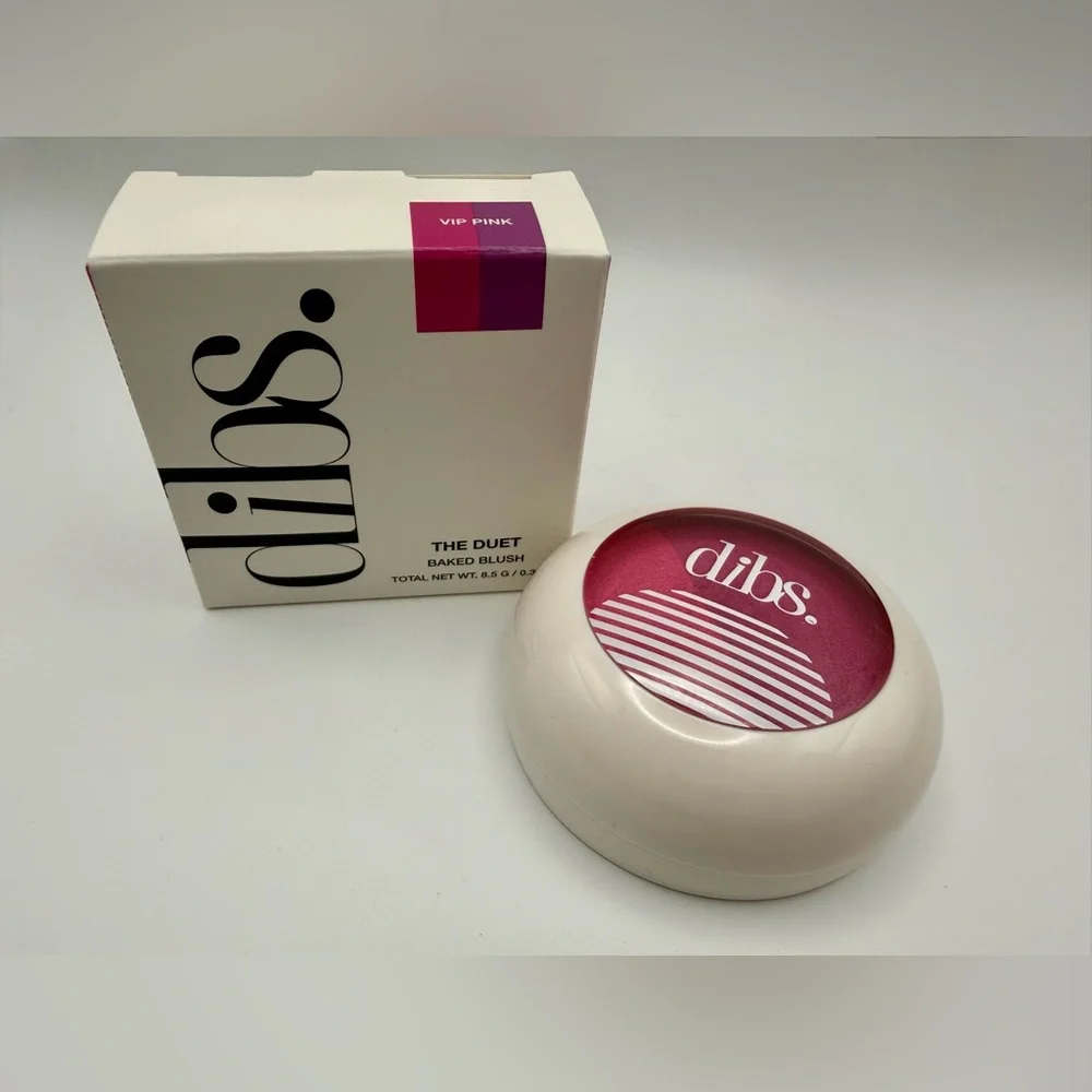 NEW DIBS Beauty Duet Baked Blush in shade: VIP Pink
