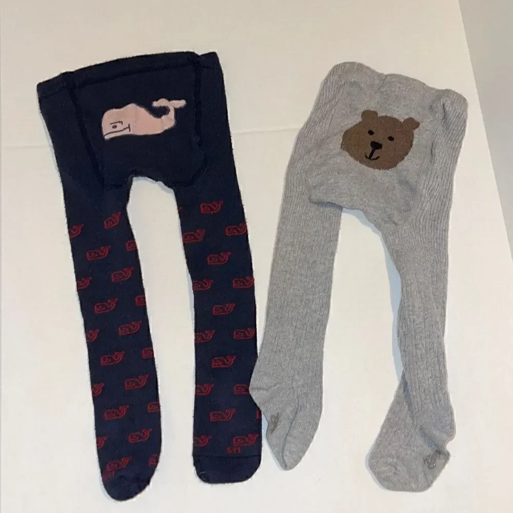Baby Gap Bear Whale Cable Knit Tights 24M-2T