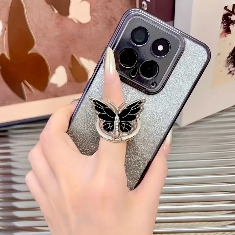 NWT 4-Pack Butterfly Phone Ring Holder Grip Stand Bling Rhinestone Kickstand Set