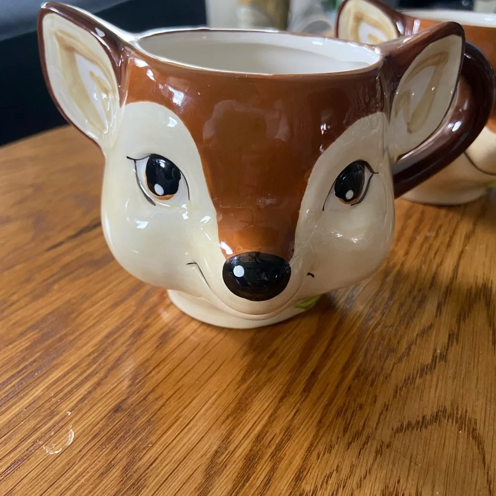 2 Target brand Reindeer Ceramic Mugs