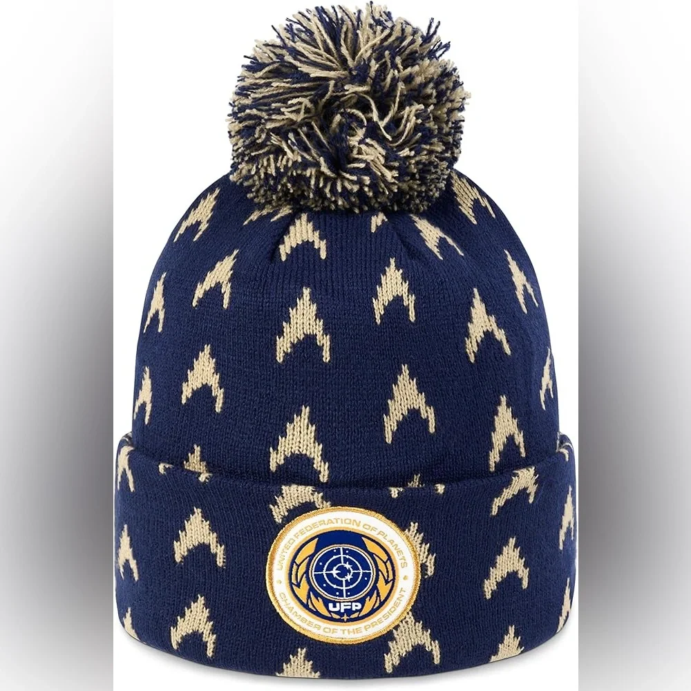 Star Trek Starfleet Academy United Federation of Planets Navy Winter Hat, Beanie