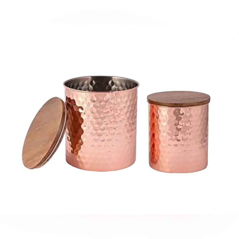 Uncommon James - Copper Canister 2 piece Storage Set NEW